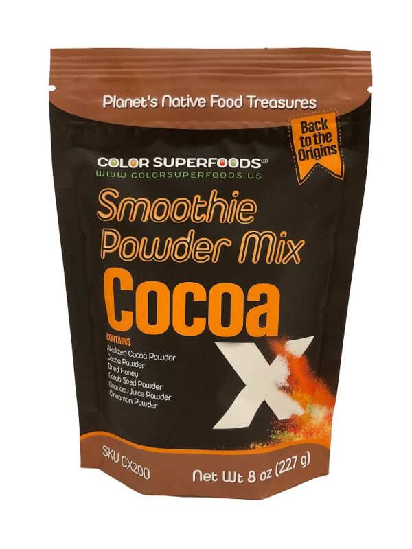 Shop CLE Color Superfoods – Cocoa X Smoothie Powder Mix. Stand-up Pouch 8 oz (227 g). Organic, Plant-Based Functional Blend
