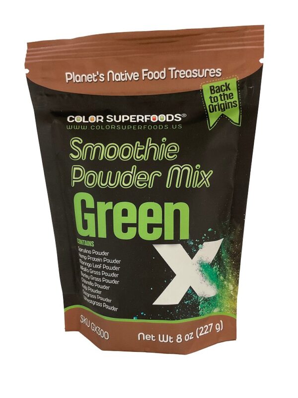 Shop CLE Color Superfoods – Green X Smoothie Powder Mix. Stand-up Pouch 8 oz (227 g). Organic, Plant-Based Functional Blend