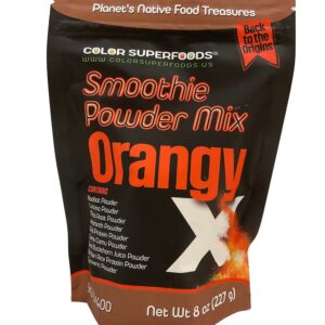 Tienda CLE Color Superfoods - Orangy X Smoothie Powder Mix. Bolsa de pie de 8 oz (227 g). Mezcla funcional orgánica, basada en plantas